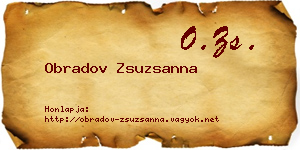 Obradov Zsuzsanna névjegykártya